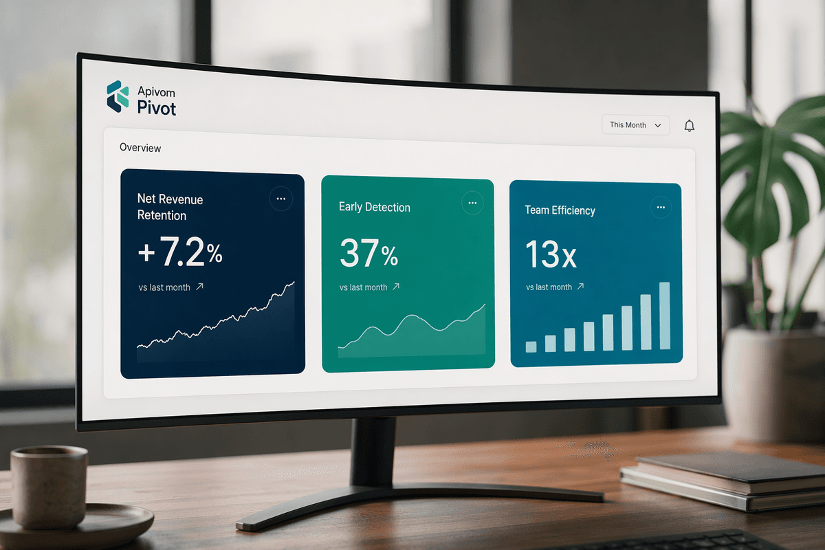Tableau de bord d’impact business présentant les indicateurs du CS